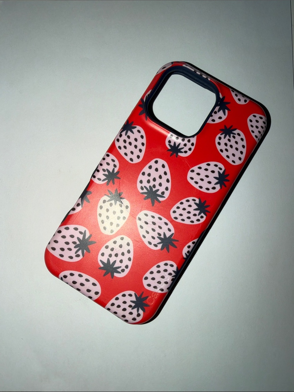 Strawberry Print Red Phone Case - Casely